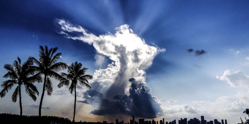 Angel in the blue sky