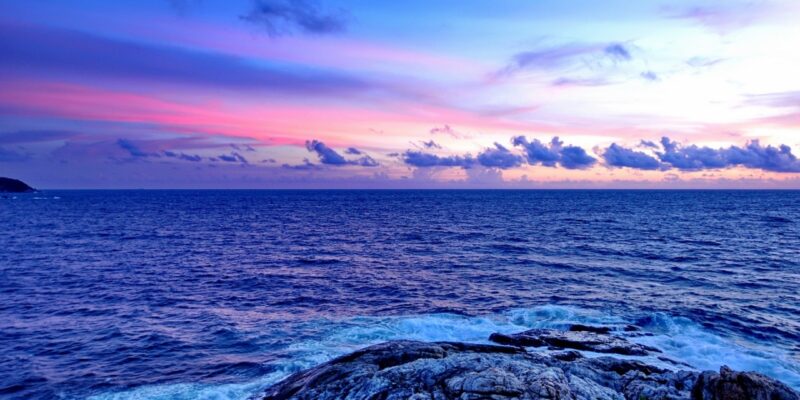 Beautiful picture of the sea during golden hour