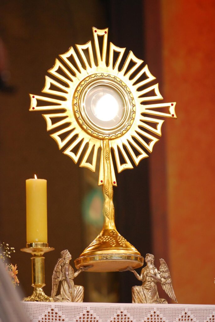 Eucharist in monstrance