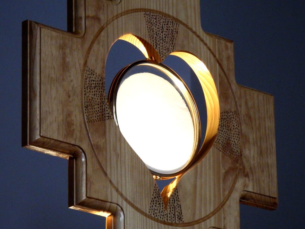 Eucharist illuminated in monstrance