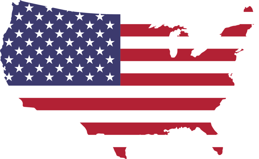 Image of United States of America as an American Flag